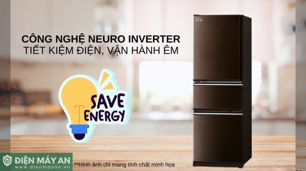 Tủ lạnh Mitsubishi Electric Inverter 330 lít MR-CX41ER-BRW-V